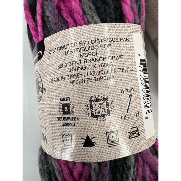 Loops & Threads Country Loom YARN Tapestry Purple Gray Super Bulky 2 skeins - Picture 3 of 6